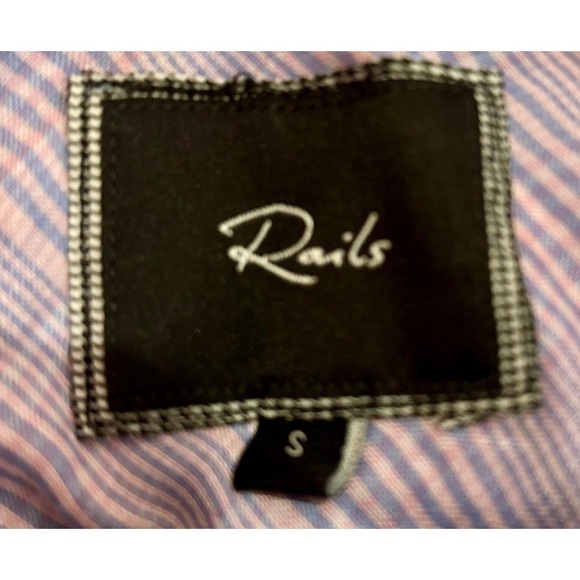 Rails Plaid Button Down Shirt Womens Size S Pink Blue Western Casual Top - Picture 2 of 4